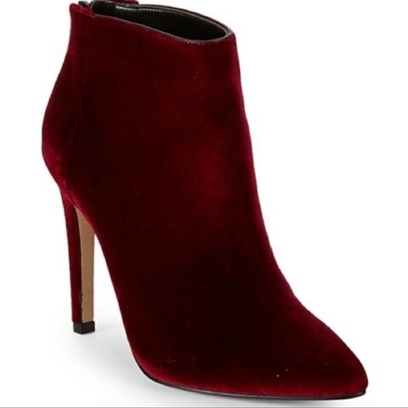 Ava & Aiden Shoes - AVA & Aiden red velvet ankle boots Sz 7 NWT